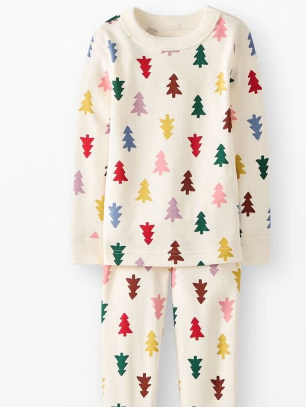 Hanna Andersson Festive Forest Trees Organic Cotton Pajama Set Size 12